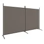 Biombo divisor de 2 paneles de tela gris antracita 348x180 cm de vidaXL, Divisores de ambientes - Ref: Foro24-350276, Precio:...