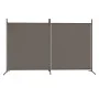Biombo divisor de 2 paneles de tela gris antracita 348x180 cm de vidaXL, Divisores de ambientes - Ref: Foro24-350276, Precio:...
