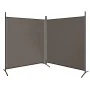 Biombo divisor de 2 paneles de tela gris antracita 348x180 cm de vidaXL, Divisores de ambientes - Ref: Foro24-350276, Precio:...