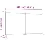 Biombo divisor de 2 paneles de tela gris antracita 348x180 cm de vidaXL, Divisores de ambientes - Ref: Foro24-350276, Precio:...