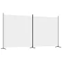 Biombo divisor de 2 paneles de tela blanco 348x180 cm de vidaXL, Divisores de ambientes - Ref: Foro24-350274, Precio: 46,23 €...