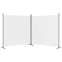 Biombo divisor de 2 paneles de tela blanco 348x180 cm de vidaXL, Divisores de ambientes - Ref: Foro24-350274, Precio: 46,23 €...