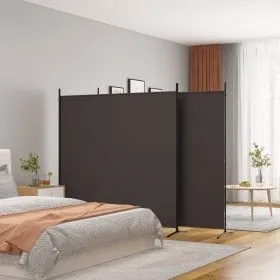 Three-panel brown fabric room divider 525x180 cm by vidaXL, Room dividers - Ref: Foro24-350279, Price: 49,77 €, Discount: %