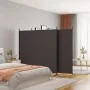 Biombo divisor de 3 paneles de tela marrón 525x180 cm de vidaXL, Divisores de ambientes - Ref: Foro24-350279, Precio: 49,77 €...