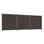 Biombo divisor de 3 paneles de tela marrón 525x180 cm de vidaXL, Divisores de ambientes - Ref: Foro24-350279, Precio: 49,77 €...