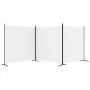 Biombo divisor de 3 paneles de tela blanco 525x180 cm de vidaXL, Divisores de ambientes - Ref: Foro24-350278, Precio: 55,26 €...