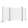 Biombo divisor de 3 paneles de tela blanco 525x180 cm de vidaXL, Divisores de ambientes - Ref: Foro24-350278, Precio: 55,26 €...