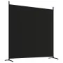 Biombo divisor de 3 paneles de tela negro 525x180 cm de vidaXL, Divisores de ambientes - Ref: Foro24-350281, Precio: 61,40 €,...