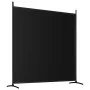 Biombo divisor de 2 paneles de tela negro 348x180 cm de vidaXL, Divisores de ambientes - Ref: Foro24-350277, Precio: 52,86 €,...