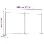 Biombo divisor de 2 paneles de tela negro 348x180 cm de vidaXL, Divisores de ambientes - Ref: Foro24-350277, Precio: 52,86 €,...
