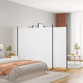 Divider screen with 4 white fabric panels 698x180 cm by vidaXL, Room dividers - Ref: Foro24-350282, Price: 52,71 €, Discount: %