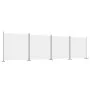 Biombo divisor de 4 paneles de tela blanco 698x180 cm de vidaXL, Divisores de ambientes - Ref: Foro24-350282, Precio: 52,71 €...