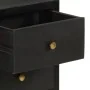 Aparador de madera maciza de mango negro y dorado 110x30x75 cm de vidaXL, Aparadores - Ref: Foro24-353912, Precio: 232,33 €, ...
