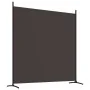 Biombo divisor de 4 paneles de tela marrón 698x180 cm de vidaXL, Divisores de ambientes - Ref: Foro24-350283, Precio: 64,54 €...