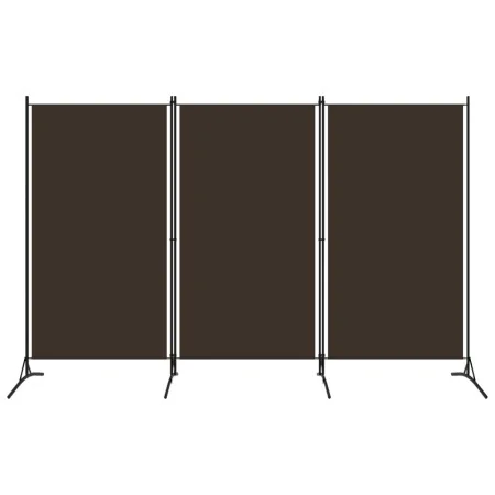 Biombo divisor de 3 paneles marrón 260x180 cm de vidaXL, Divisores de ambientes - Ref: Foro24-320732, Precio: 33,53 €, Descue...