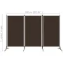 Biombo divisor de 3 paneles marrón 260x180 cm de vidaXL, Divisores de ambientes - Ref: Foro24-320732, Precio: 33,53 €, Descue...