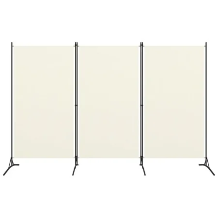 Biombo divisor de 3 paneles tela blanco 260x180 cm de vidaXL, Divisores de ambientes - Ref: Foro24-320731, Precio: 34,11 €, D...