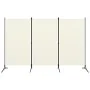 Biombo divisor de 3 paneles tela blanco 260x180 cm de vidaXL, Divisores de ambientes - Ref: Foro24-320731, Precio: 34,11 €, D...