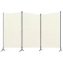 Biombo divisor de 3 paneles tela blanco 260x180 cm de vidaXL, Divisores de ambientes - Ref: Foro24-320731, Precio: 34,11 €, D...