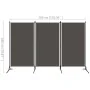 Biombo divisor de 3 paneles gris antracita 260x180 cm de vidaXL, Divisores de ambientes - Ref: Foro24-320733, Precio: 36,05 €...