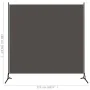 Biombo divisor de 1 panel gris antracita 175x180 cm de vidaXL, Divisores de ambientes - Ref: Foro24-320737, Precio: 27,20 €, ...