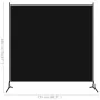 Divider screen with 1 black panel 175x180 cm by vidaXL, Room dividers - Ref: Foro24-320738, Price: 30,60 €, Discount: %