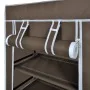 Zapatero de tela con cubierta, marrón, 58 x 28 x 106 cm de vidaXL, Zapateros y organizadores de calzado - Ref: Foro24-240504,...