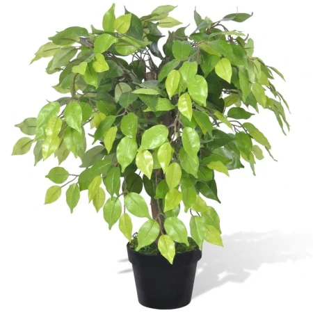 Planta enana artificial de ficus en maceta, 60 cm de vidaXL, Flora artificial - Ref: Foro24-241358, Precio: 36,64 €, Descuent...