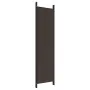 Biombo divisor de 5 paneles de tela marrón 250x200 cm de vidaXL, Divisores de ambientes - Ref: Foro24-350187, Precio: 39,87 €...