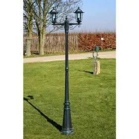 Garden lamppost 2 arms 215 cm dark green/black aluminum by vidaXL, Outdoor lighting - Ref: Foro24-40247, Price: 127,61 €, Dis...