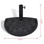 Base de sombrilla semicircular de resina de vidaXL, Bases para sombrillas - Ref: Foro24-40820, Precio: 46,27 €, Descuento: %
