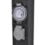 Black column with plug and timer for the garden by vidaXL, wall sockets - Ref: Foro24-41234, Price: 45,06 €, Discount: %