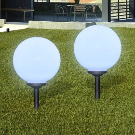 Lámparas de camino de jardín 2 uds LED 30 cm con pincho de vidaXL, Iluminación de exterior - Ref: Foro24-40865, Precio: 68,27...