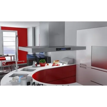 Campana extractora de isla con pantalla LCD de vidaXL, Extractores - Ref: Foro24-50117, Precio: 301,62 €, Descuento: %