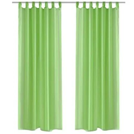 2 Cortinas verdes transparentes 140 x 225 cm by vidaXL, Curtains and curtains - Ref: Foro24-130204, Price: 18,80 €, Discount: %