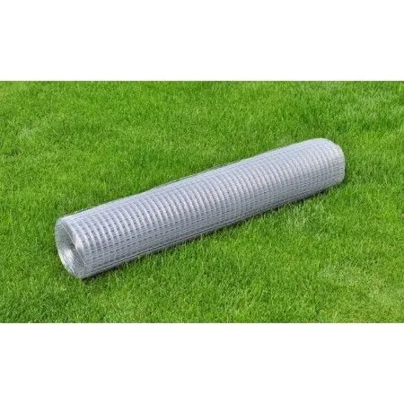 Malla de alambre de acero galvanizado plateada 25x1 m de vidaXL, Paneles de vallas - Ref: Foro24-140432, Precio: 74,19 €, Des...