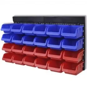 Blue and Red Wall Garage Tool Organizer by vidaXL, Tool cabinets - Ref: Foro24-141401, Price: 38,88 €, Discount: %