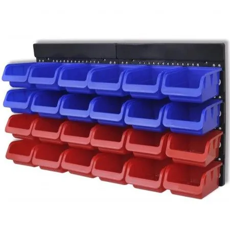 Blue and Red Wall Garage Tool Organizer by vidaXL, Tool cabinets - Ref: Foro24-141401, Price: 38,88 €, Discount: %