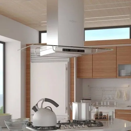 Campana extractora para cocina isla con pantalla LCD de vidaXL, Extractores - Ref: Foro24-50167, Precio: 270,58 €, Descuento: %