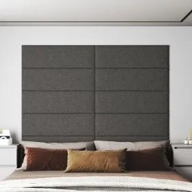Wandpaneele 12 Stück dunkelgraues Gewebe 90x30 cm 3,24 m² von vidaXL, Wandverkleidung - Ref: Foro24-343902, Preis: 88,26 €, R...