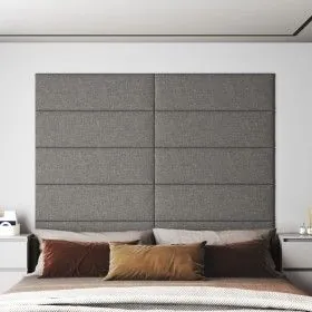 Wandpaneele 12 Stück hellgrauer Stoff 90x30 cm 3,24 m² von vidaXL, Wandverkleidung - Ref: Foro24-343901, Preis: 77,21 €, Raba...