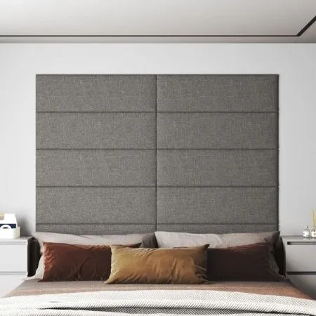 Wall panels 12 pcs light gray fabric 90x30 cm 3.24 m² by vidaXL, Wall covering - Ref: Foro24-343901, Price: 77,21 €, Discount: %