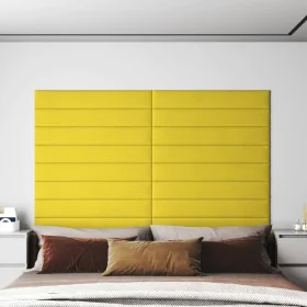 Wandpaneele 12 Stück hellgelber Stoff 90x15 cm 1,62 m² von vidaXL, Wandverkleidung - Ref: Foro24-343881, Preis: 33,05 €, Raba...