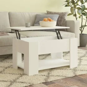 Mesa de centro madera de ingeniería blanco 79x49x41 cm de vidaXL, Mesas de centro - Ref: Foro24-809710, Precio: 88,23 €, Desc...
