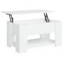 Mesa de centro madera de ingeniería blanco 79x49x41 cm de vidaXL, Mesas de centro - Ref: Foro24-809710, Precio: 88,23 €, Desc...