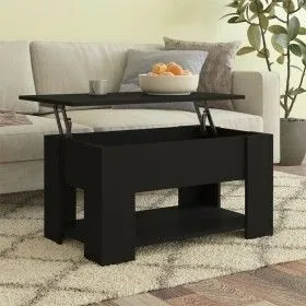 Mesa de centro madera contrachapada negra 79x49x41 cm de vidaXL, Mesas de centro - Ref: Foro24-809711, Precio: 77,79 €, Descu...