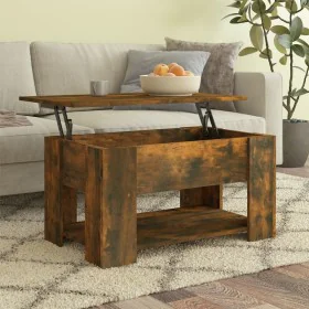 Mesa de centro madera contrachapada roble ahumado 79x49x41 cm de vidaXL, Mesas de centro - Ref: Foro24-819275, Precio: 77,06 ...