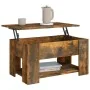 Mesa de centro madera contrachapada roble ahumado 79x49x41 cm de vidaXL, Mesas de centro - Ref: Foro24-819275, Precio: 77,06 ...