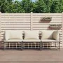 Juego de muebles de jardín 3 pzas cojines antracita ratán PE de vidaXL, Sofás de exterior - Ref: Foro24-3186694, Precio: 252,...