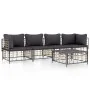 5-piece garden furniture set and anthracite PE rattan cushions by vidaXL, Outdoor sofas - Ref: Foro24-3186701, Price: 392,50 ...